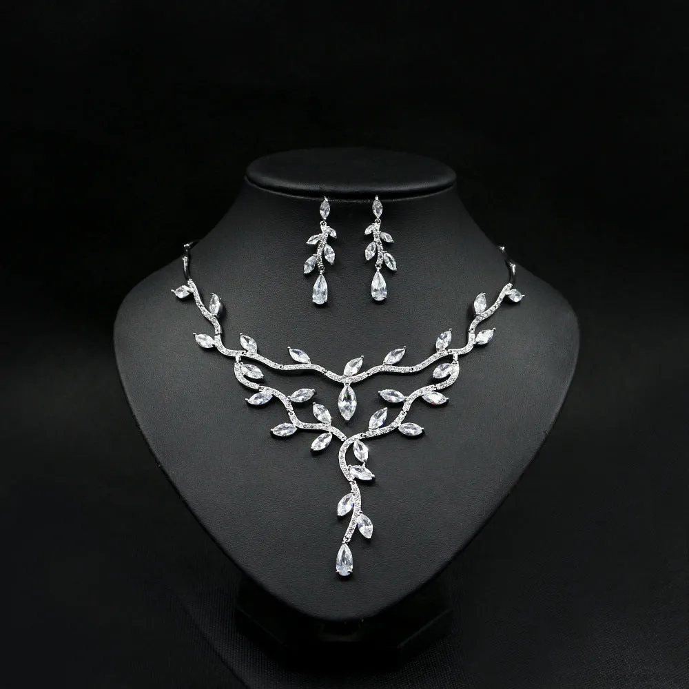 Zircon Necklace Bride Set In Europe And America
