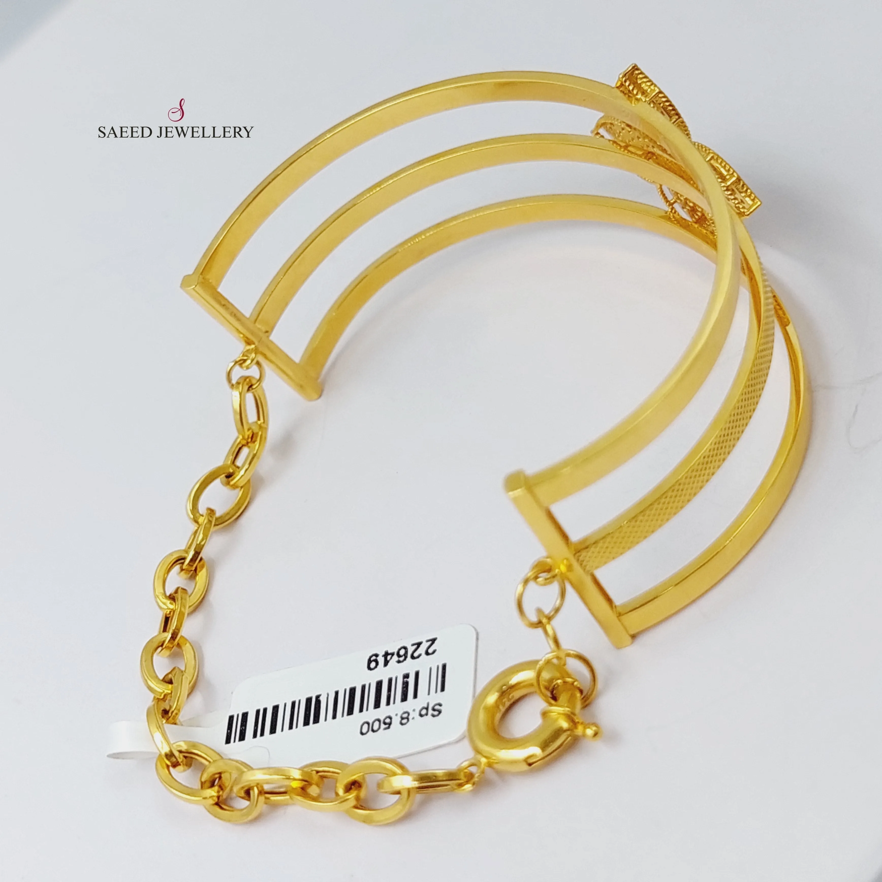 Zircon Studded Fancy Bangle Bracelet